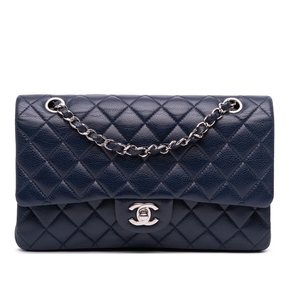 Chanel Dark Blue Quilted Shoulder Bag